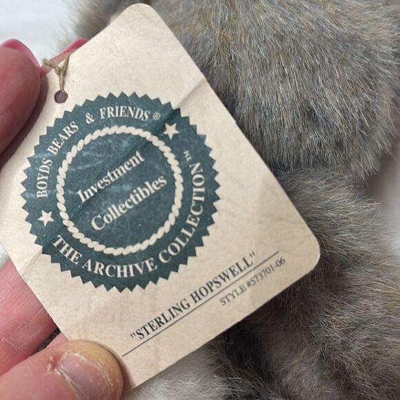 Boyd’s Bear Plush Sterling  Hopswell 8” Rabbit. - Picture 9 of 9